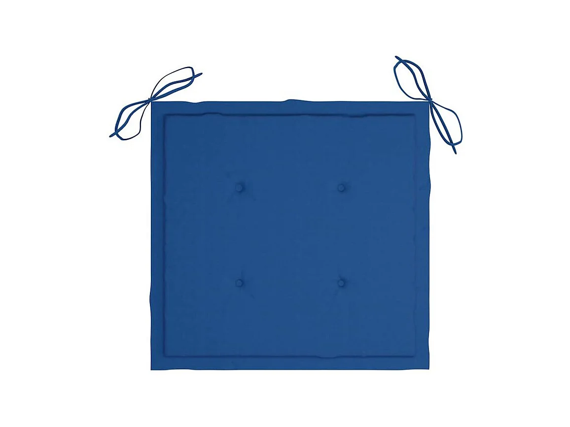 Chaises de jardin avec coussins lot de 2 Acacia solide et acier