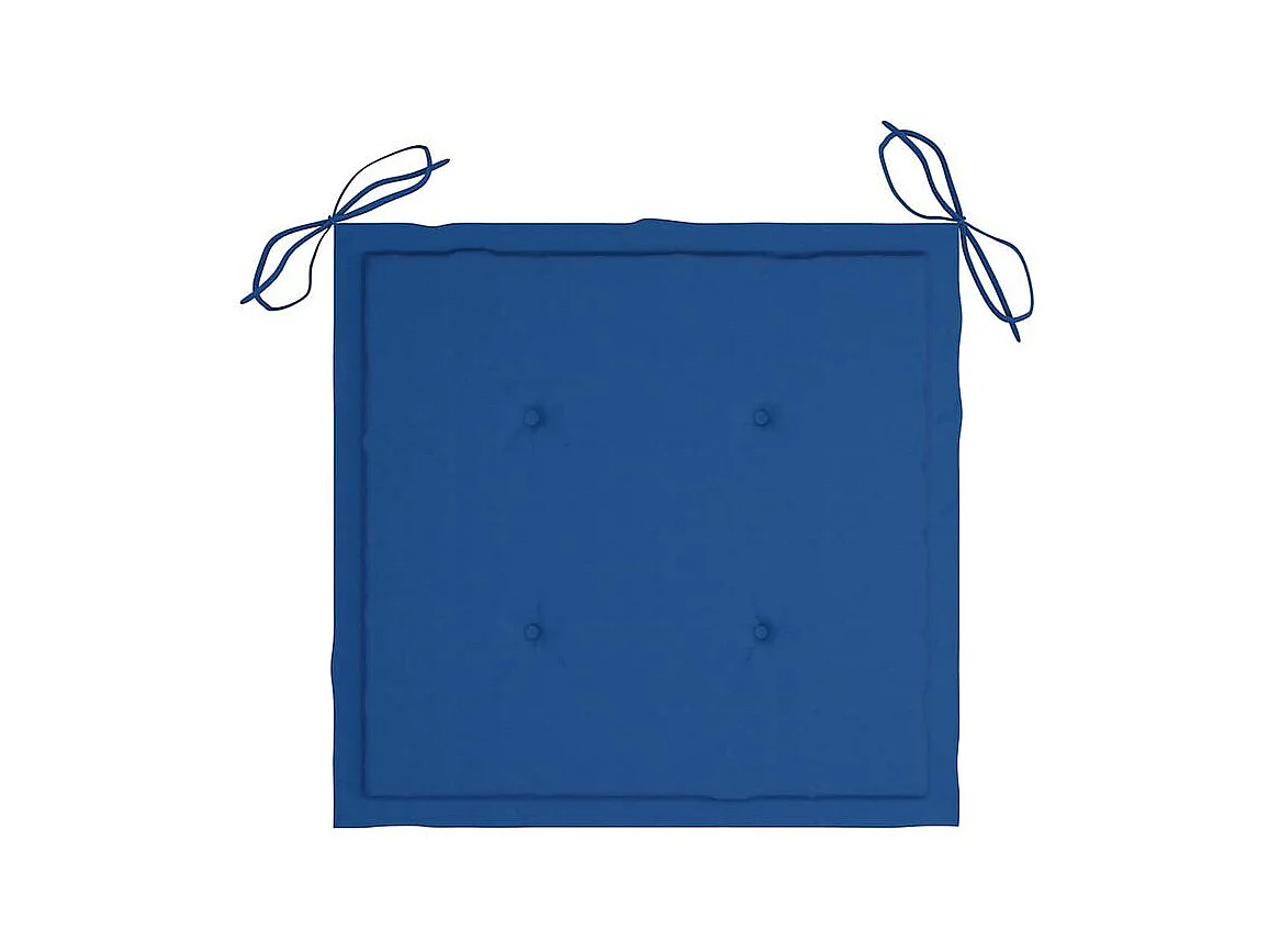 Chaises de jardin avec coussins lot de 2 Acacia solide et acier