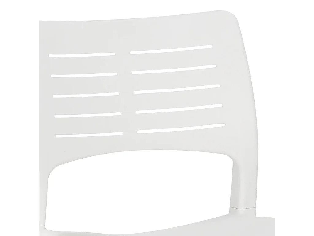 Chaises de jardin 2 pcs Blanc Polypropylène