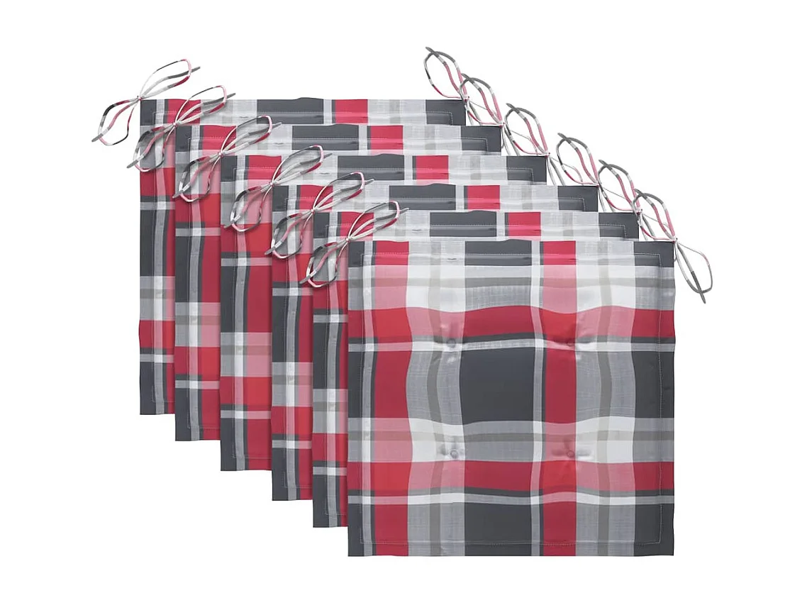 Chaises de jardin 6 pcs avec coussins Bois de teck massif 5