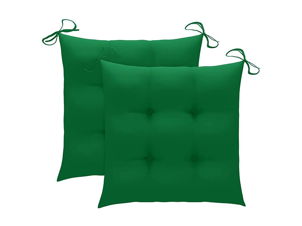 Chaises de jardin avec coussins lot de 2 Acacia solide et acier