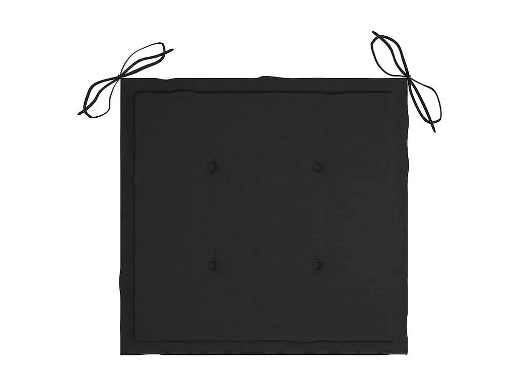 Chaises de jardin avec coussins lot de 2 Acacia solide et acier