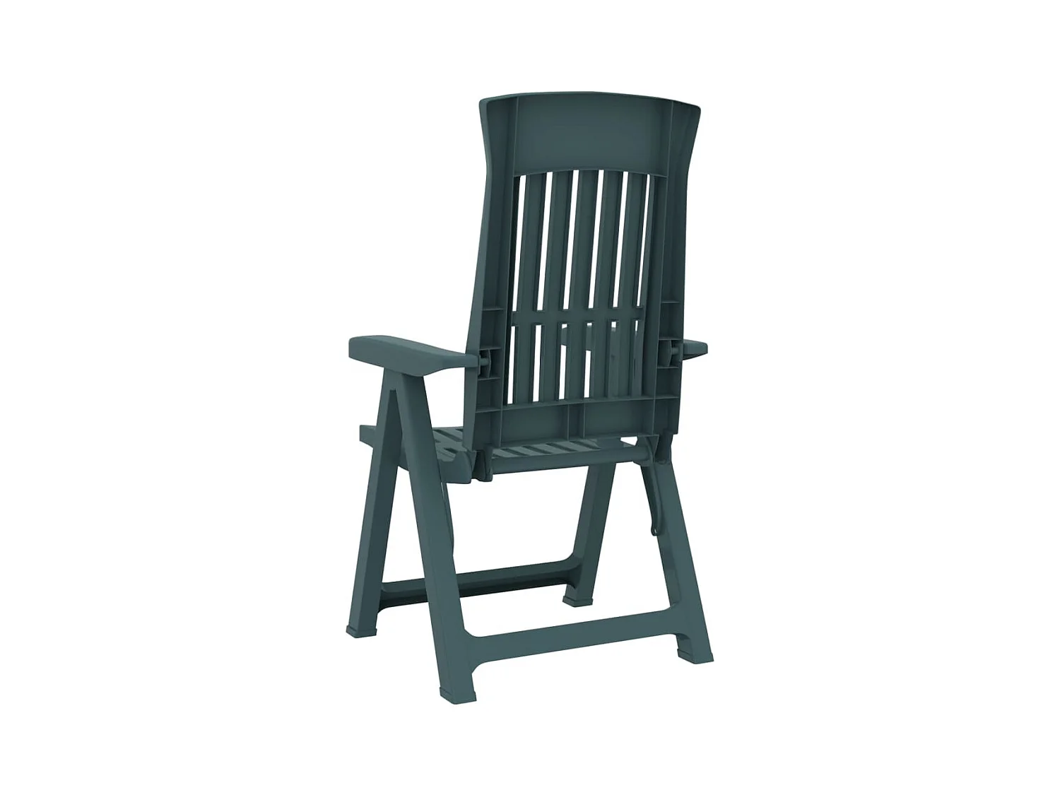 Chaises inclinables de jardin 2 pcs vert PP