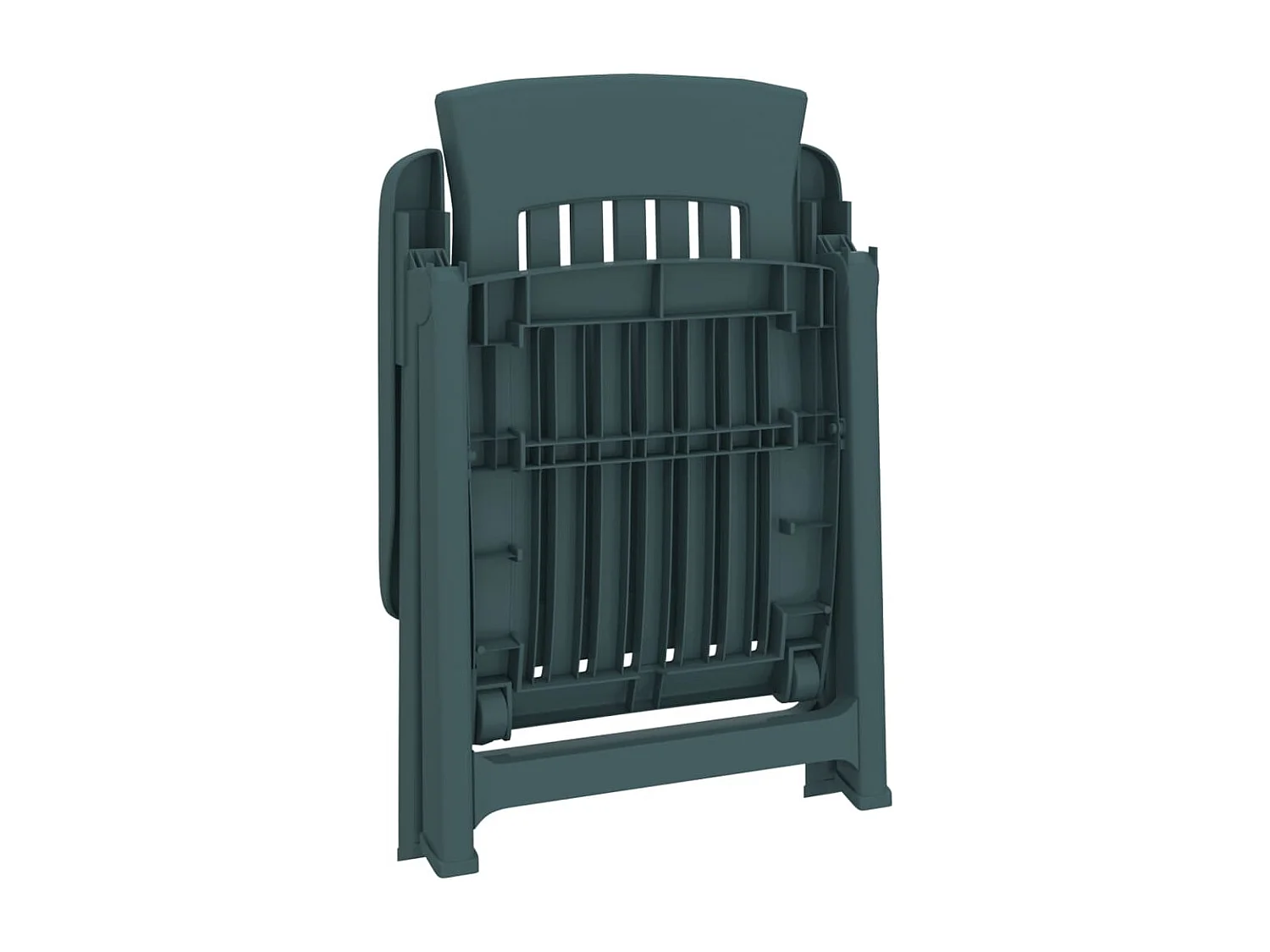 Chaises inclinables de jardin 2 pcs vert PP