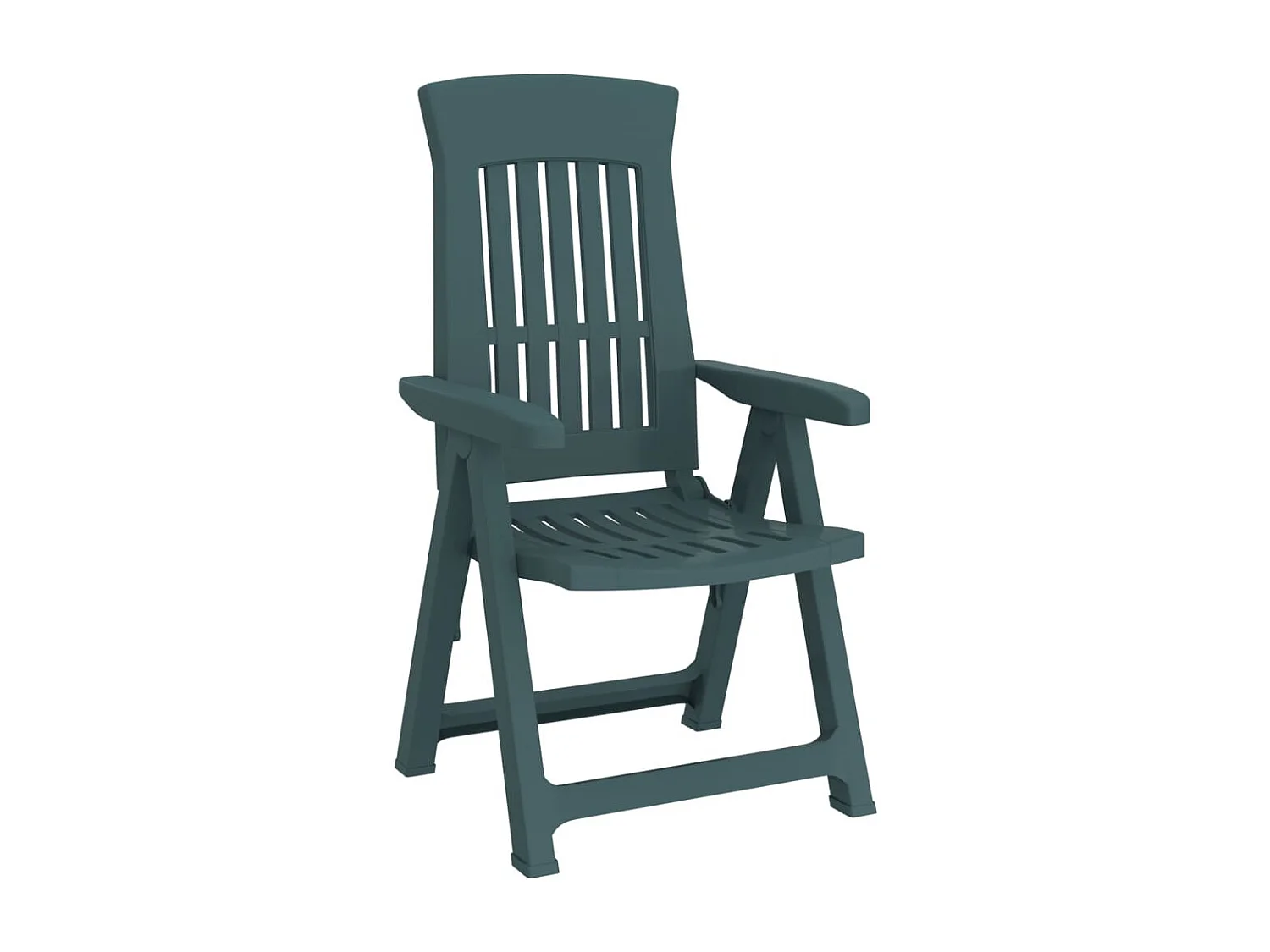 Chaises inclinables de jardin 2 pcs vert PP