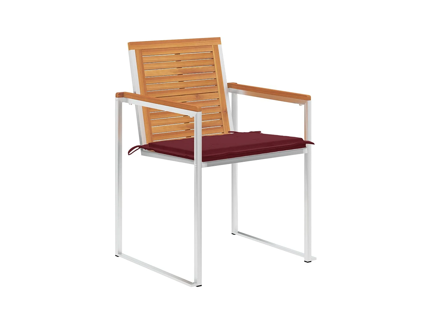 Chaises de jardin 4 pcs avec coussins Bois d'acacia massif 4