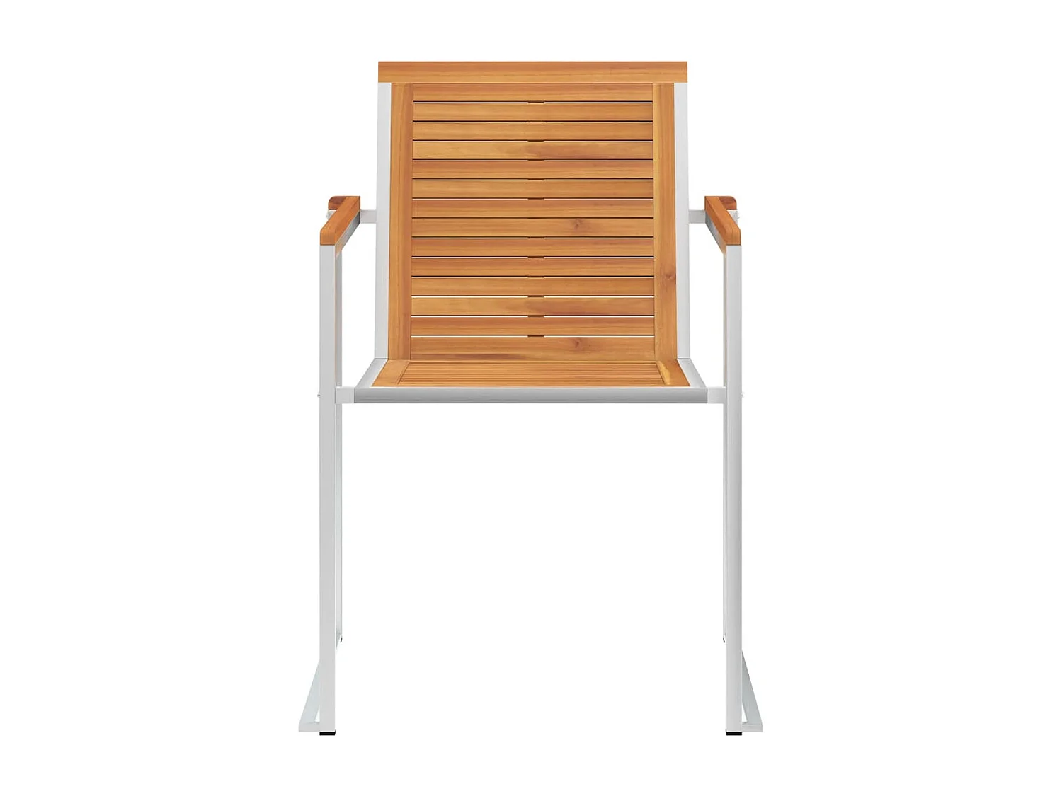 Chaises de jardin 4 pcs avec coussins Bois d'acacia massif 4