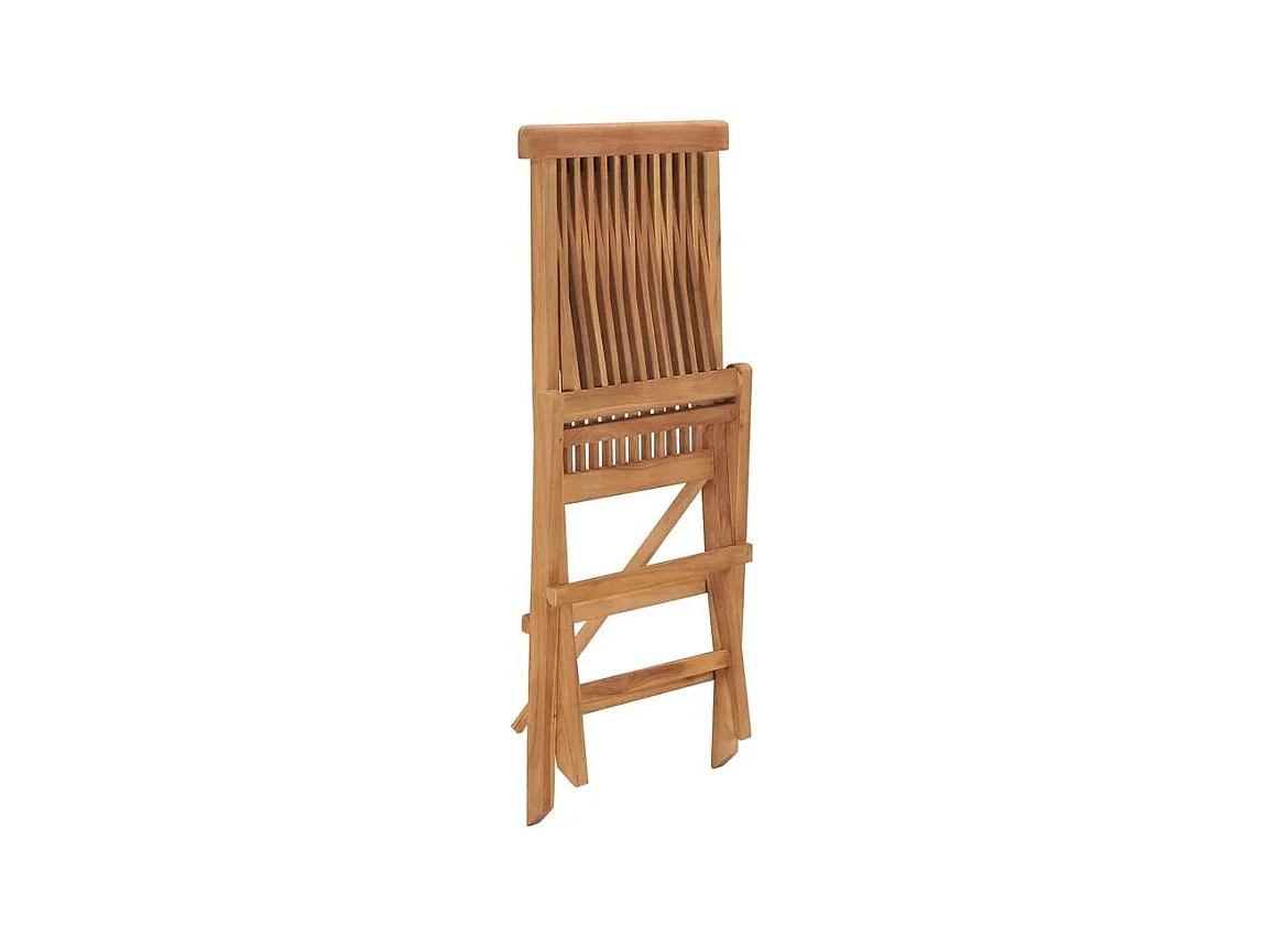 Chaises pliables de jardin 6 pcs Bois de teck solide