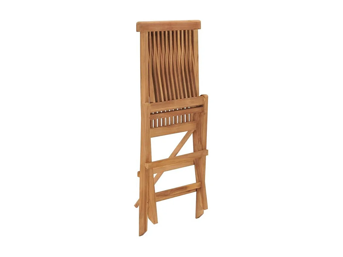 Chaises pliables de jardin 6 pcs Bois de teck solide