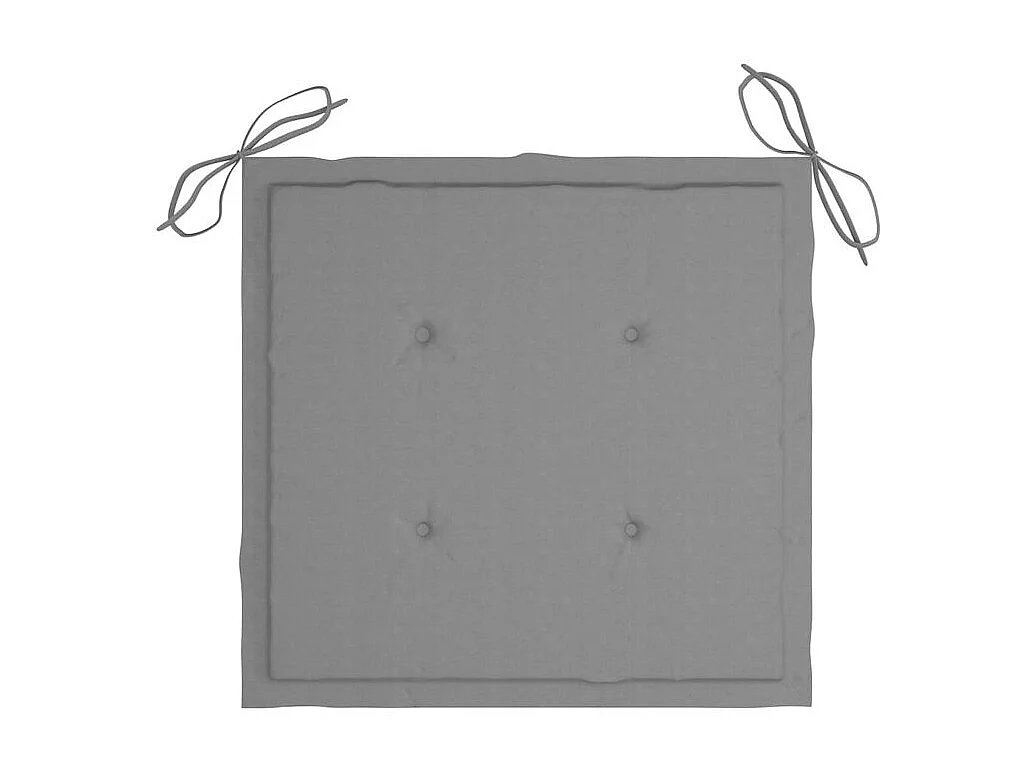 Chaises de jardin avec coussins lot de 2 Acacia solide et acier