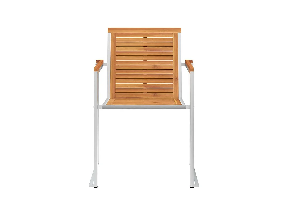 Chaises de jardin lot de 8 avec coussins Bois d'acacia solide