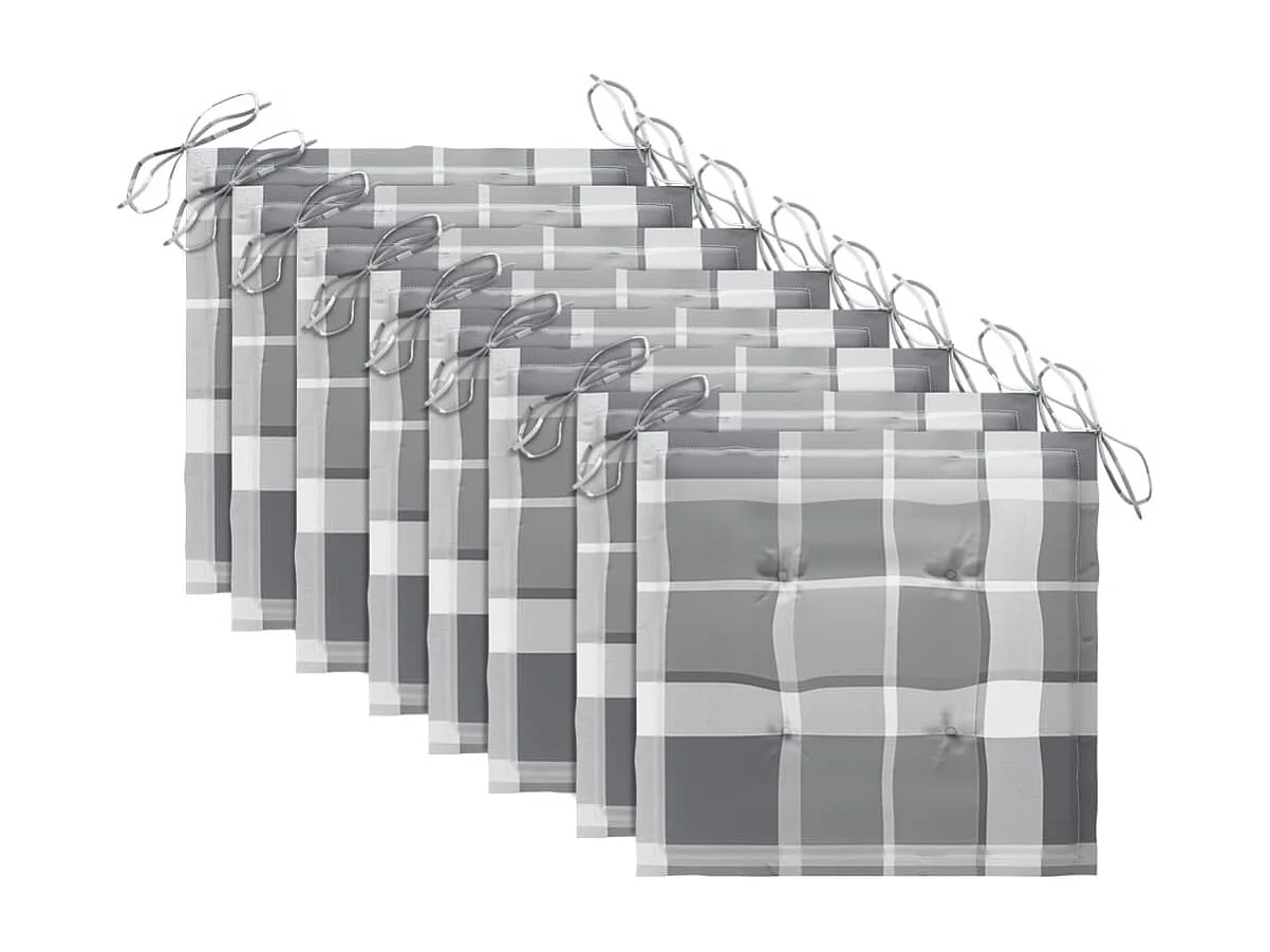 Chaises de jardin 8 pcs avec coussins Bois de teck massif 34