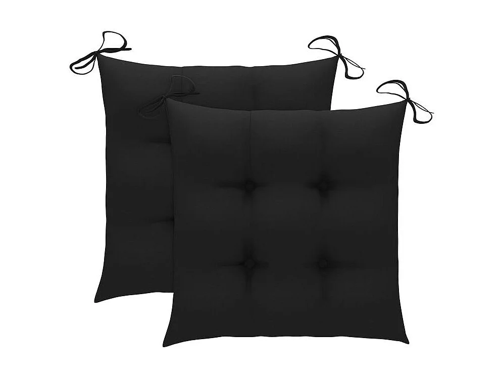 Chaises de jardin avec coussins lot de 2 Acacia solide et acier