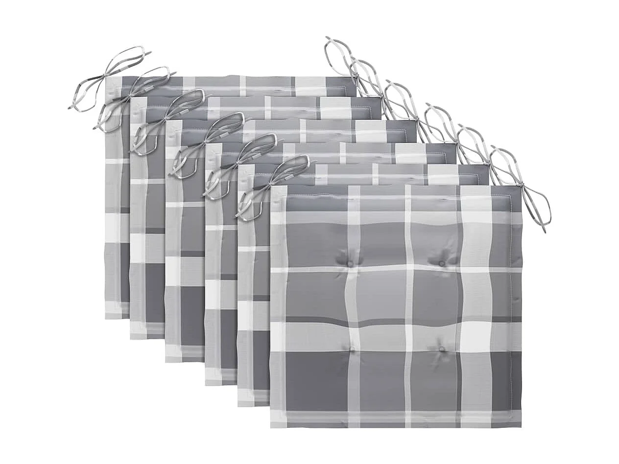 Chaises pliables de jardin 6 pcs avec coussins Bois d'acacia 115