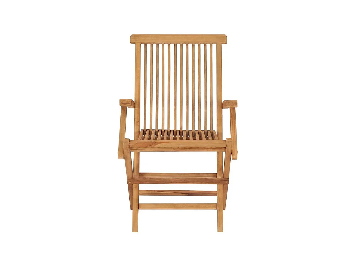 Chaises pliables de jardin 8 pcs Bois de teck solide