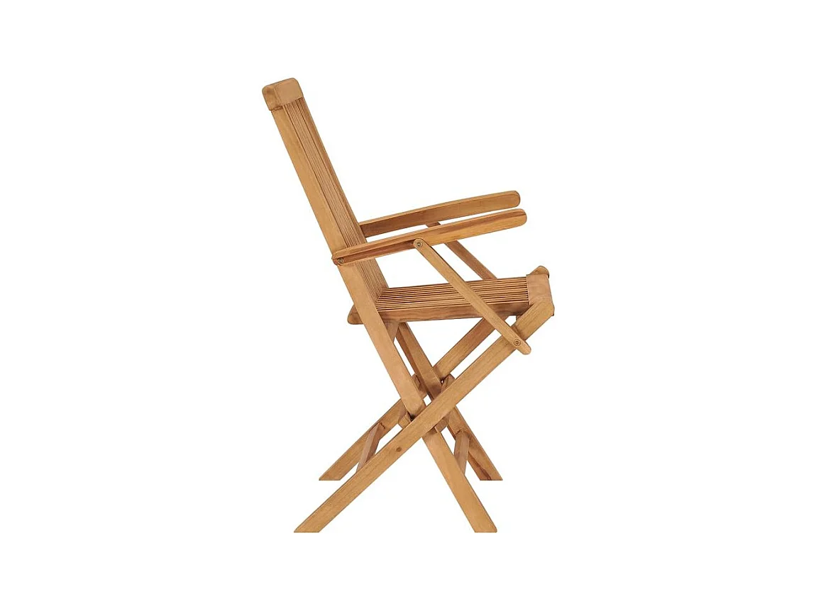 Chaises pliables de jardin 8 pcs Bois de teck solide