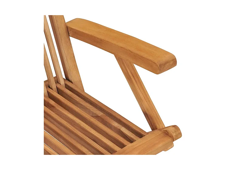 Chaises pliables de jardin 8 pcs Bois de teck solide