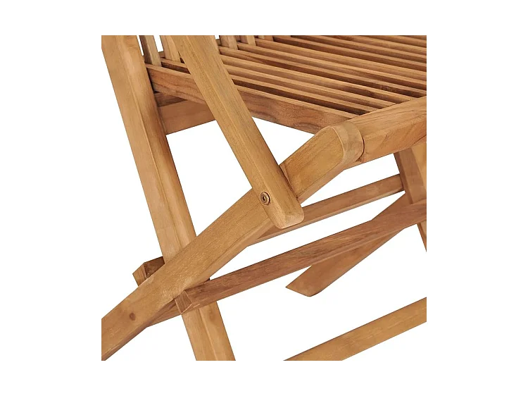 Chaises pliables de jardin 8 pcs Bois de teck solide