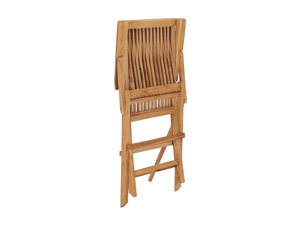 Chaises pliables de jardin 8 pcs Bois de teck solide