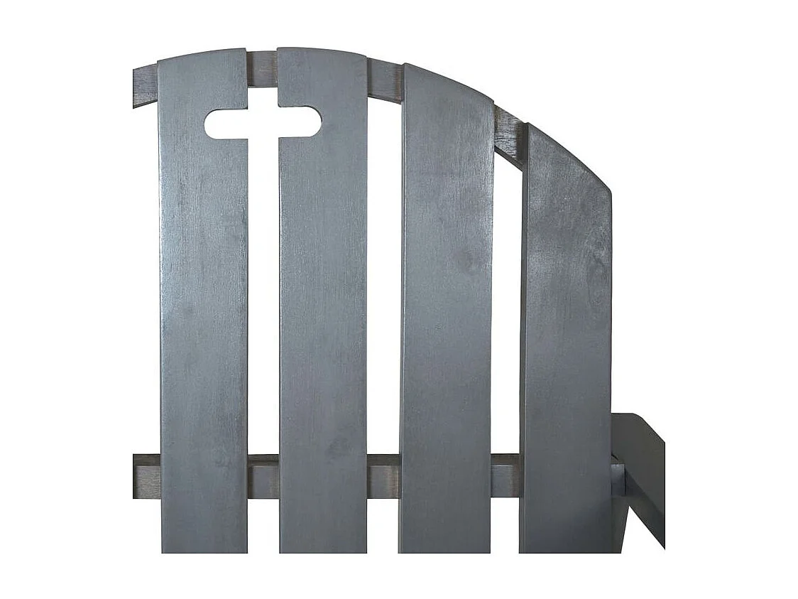 Chaises de jardin 2 pcs Gris Bois d'acacia solide