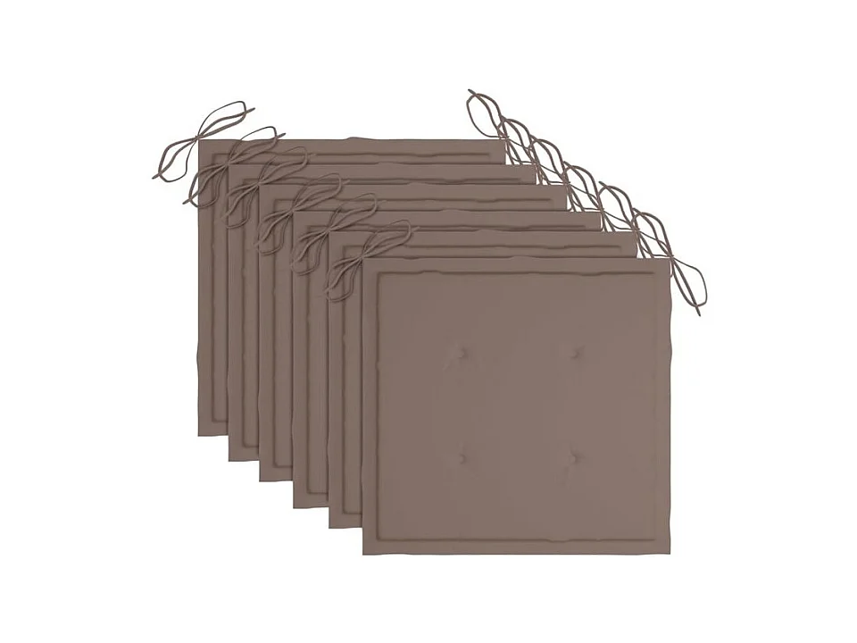 Chaises de jardin lot de 6 avec coussins Bois d'acacia solide
