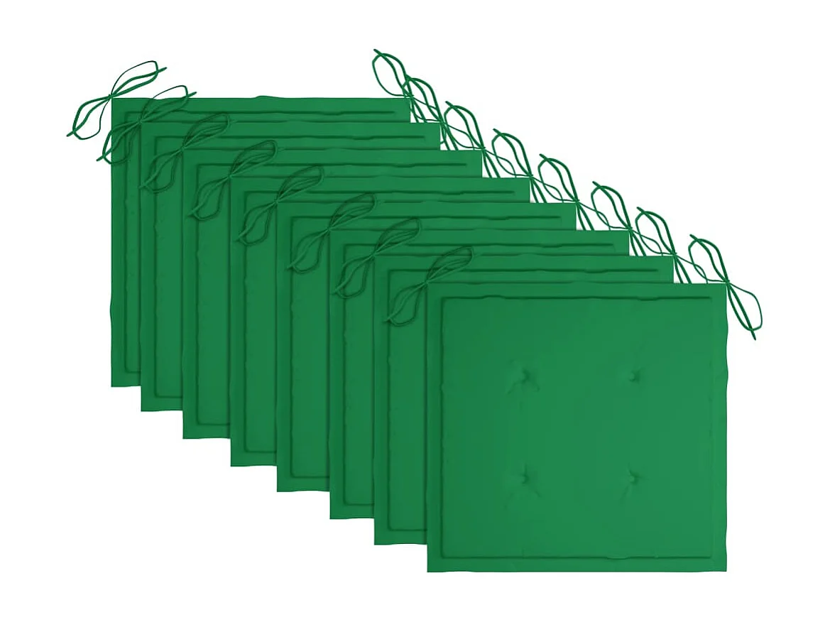 Chaises de jardin 8 pcs avec coussins Bois de teck massif 30