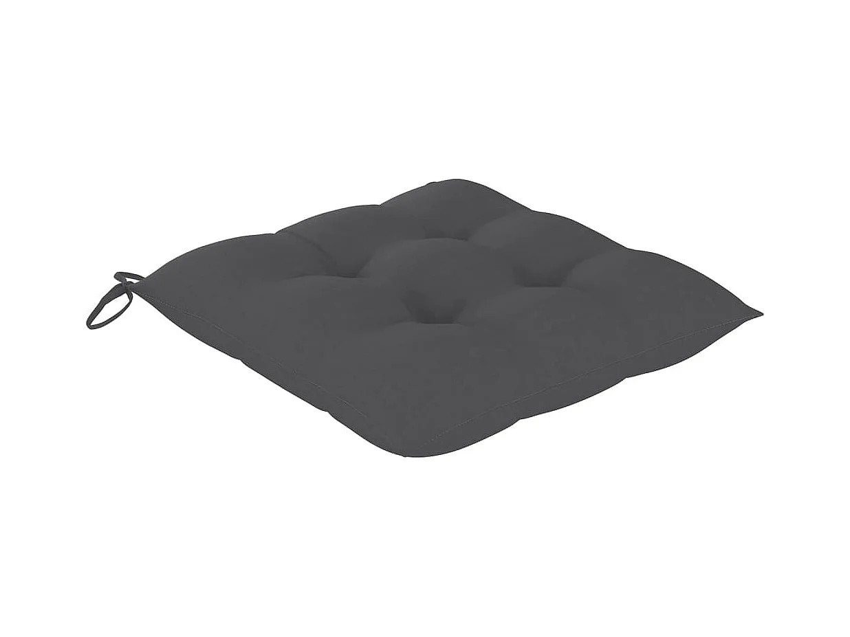 Chaises de jardin 4 pcs avec coussins Bois de teck massif 48