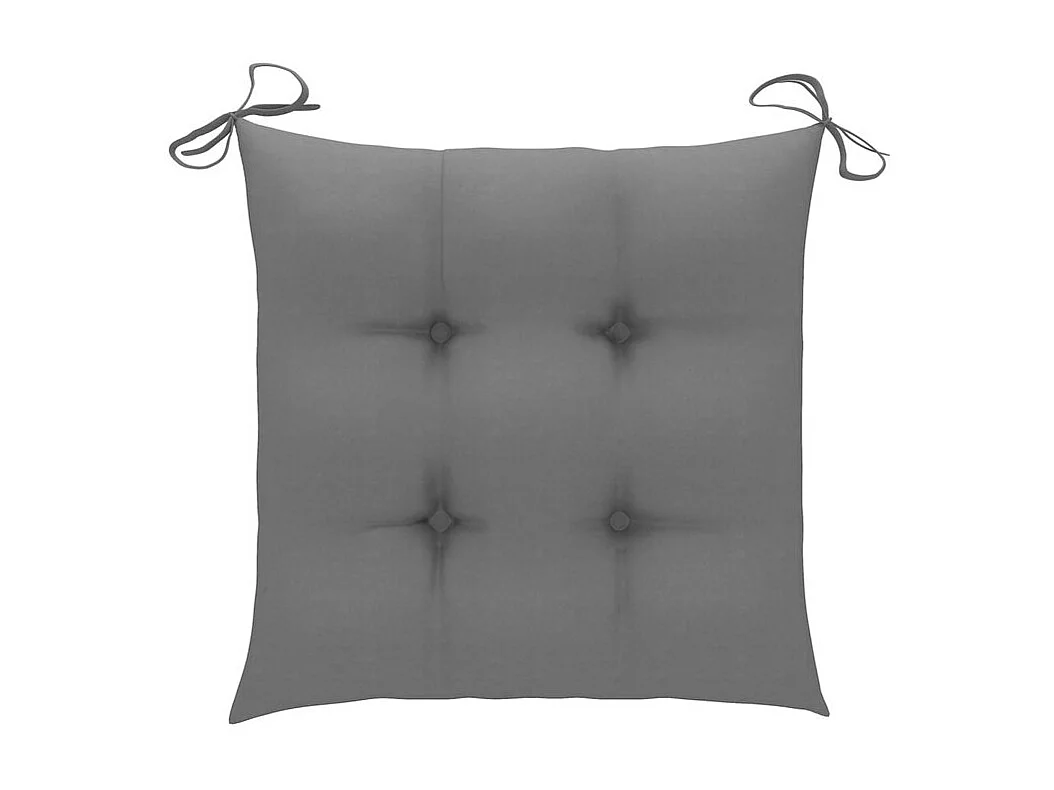 Chaises de jardin lot de 4 avec coussins Bois d'acacia massif