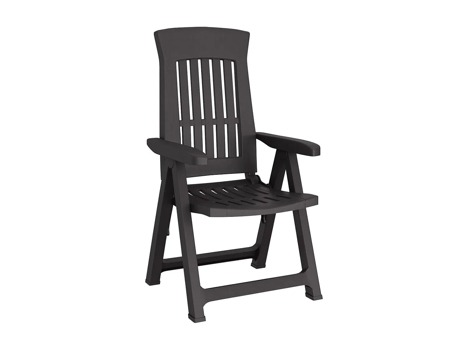 Chaises inclinables de jardin 2 pcs anthracite PP