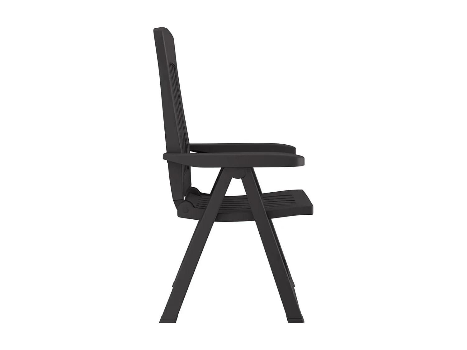 Chaises inclinables de jardin 2 pcs anthracite PP