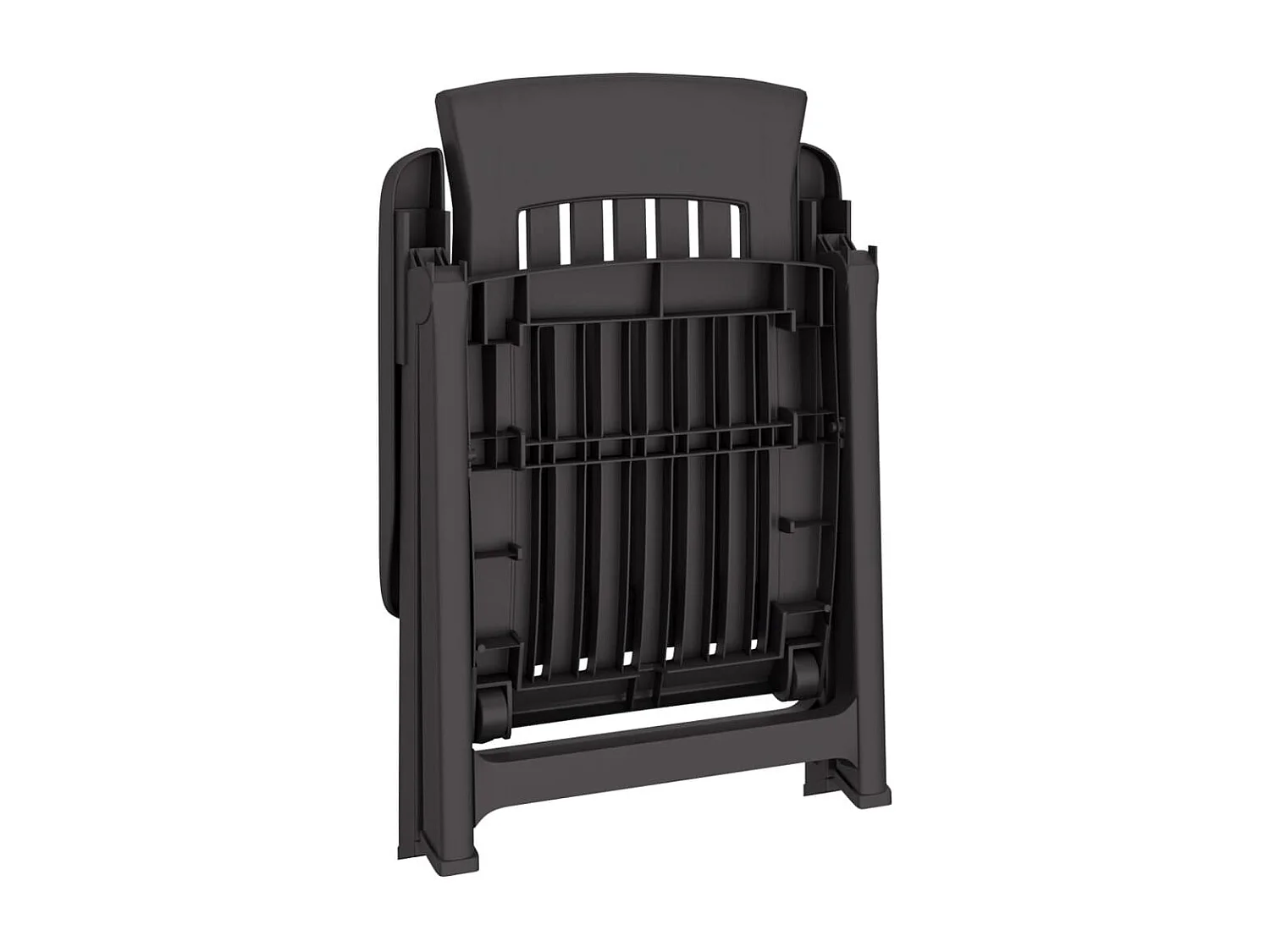 Chaises inclinables de jardin 2 pcs anthracite PP