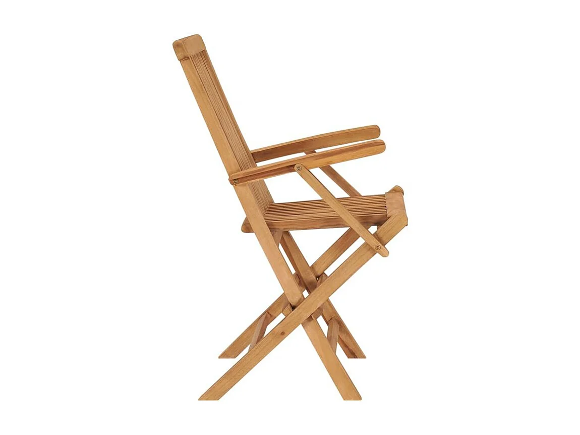 Chaises pliables de jardin 6 pcs Bois de teck solide