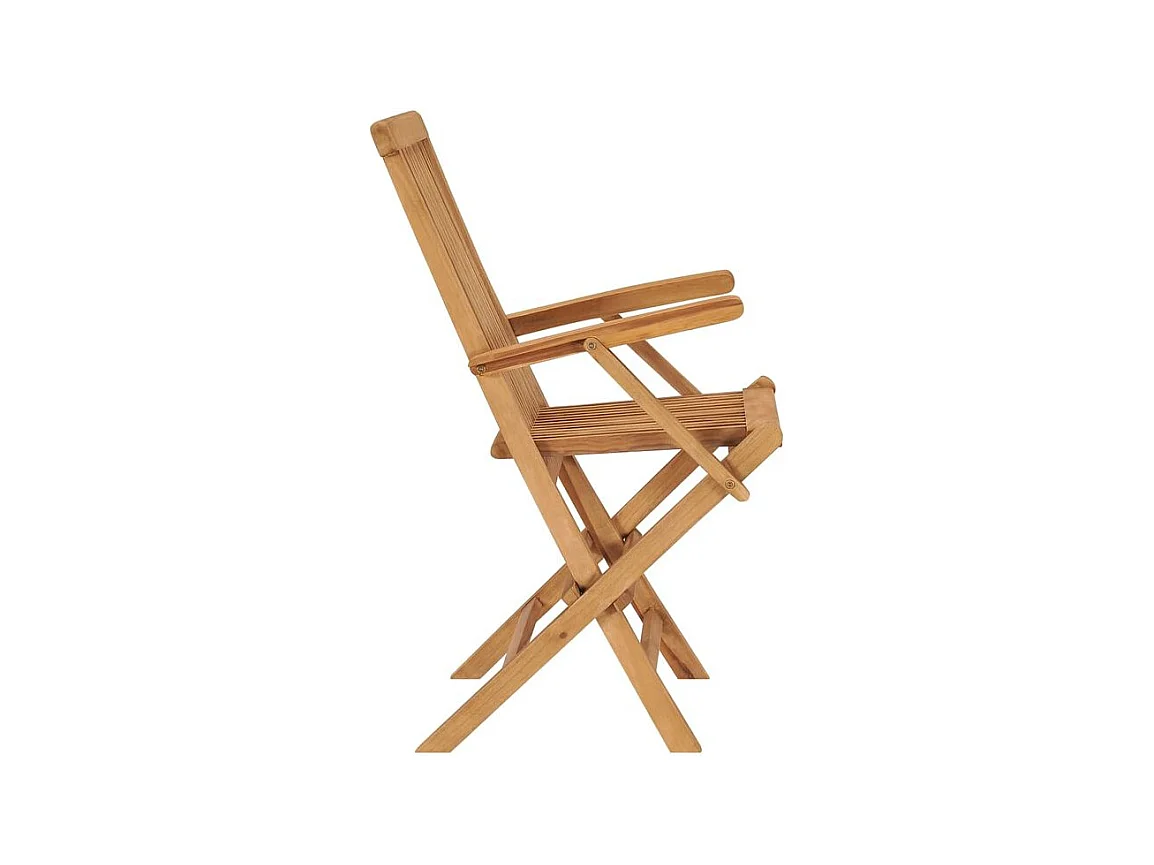 Chaises pliables de jardin 4 pcs Bois de teck solide