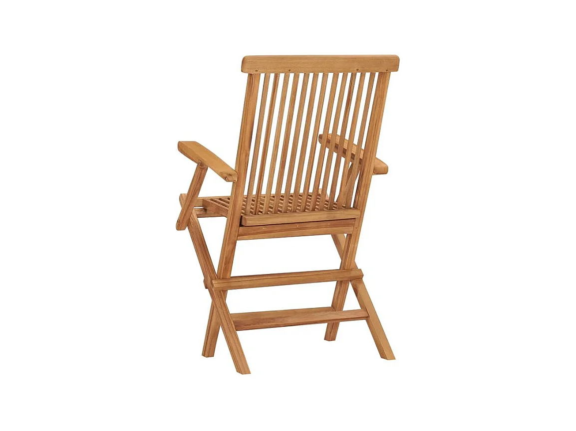 Chaises pliables de jardin 4 pcs Bois de teck solide