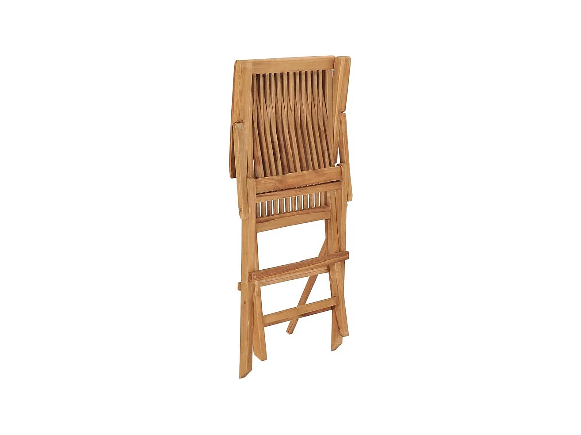 Chaises pliables de jardin 4 pcs Bois de teck solide