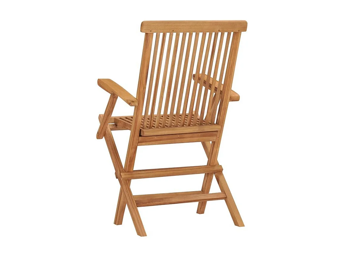 Chaises pliables de jardin 4 pcs Bois de teck solide