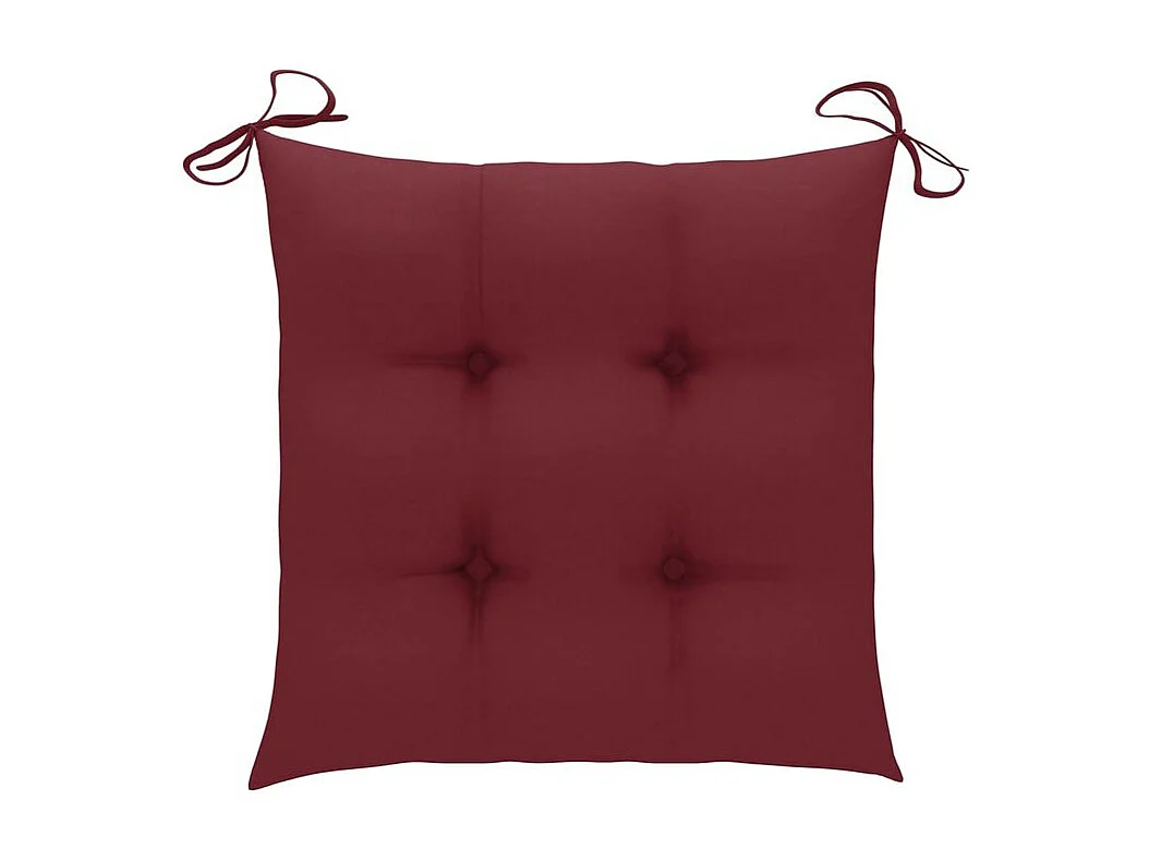 Chaises de jardin lot de 4 avec coussins Bois d'acacia massif