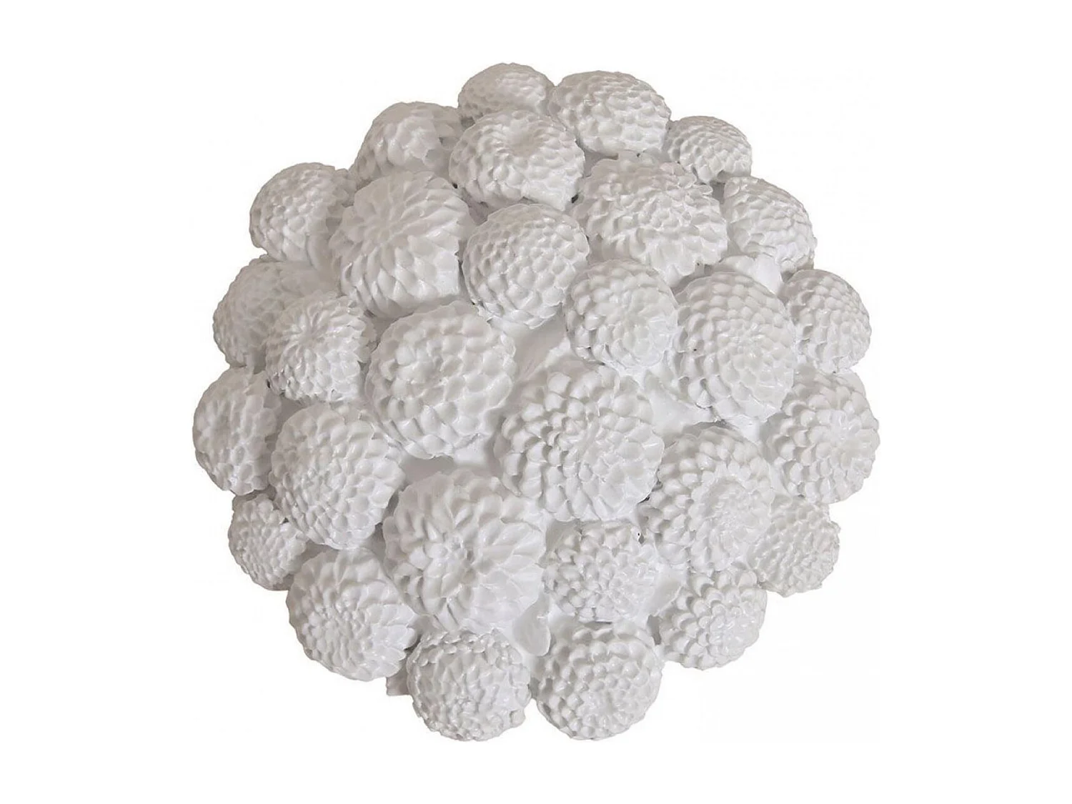 Fleurs murales (set de 4) MDF Blanc - Charme Interior's