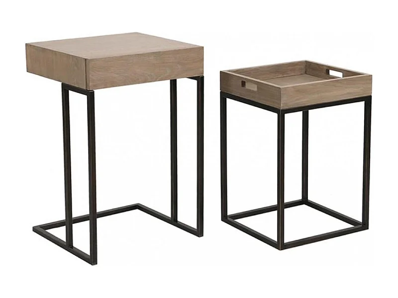 Tables gigognes Bois Marron - Demeure Interior's
