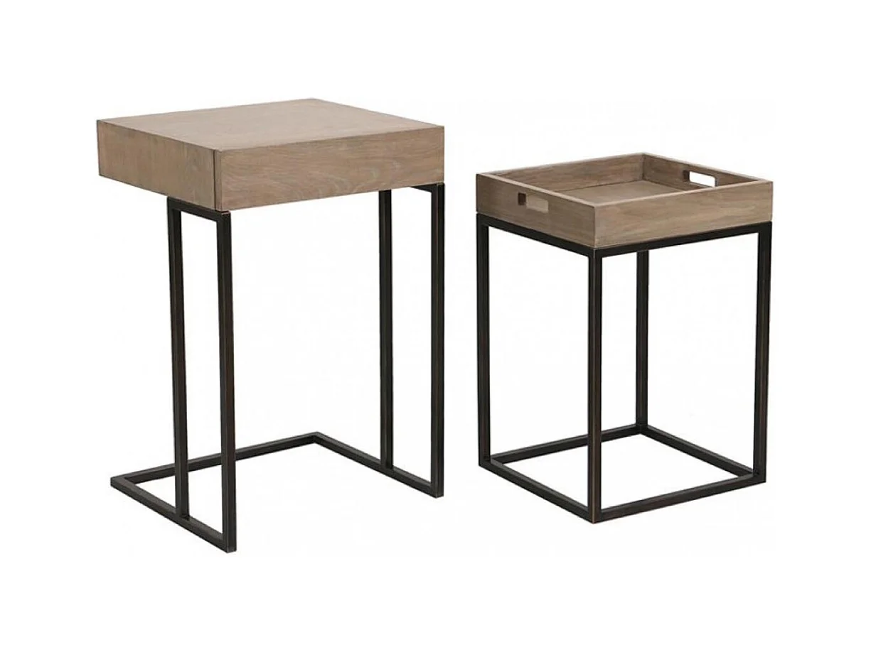 Tables gigognes Bois Marron - Demeure Interior's