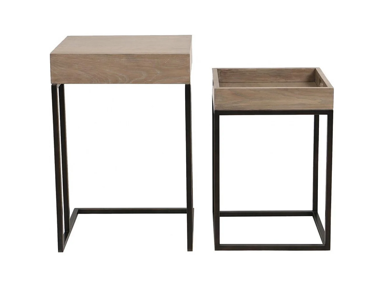 Tables gigognes Bois Marron - Demeure Interior's