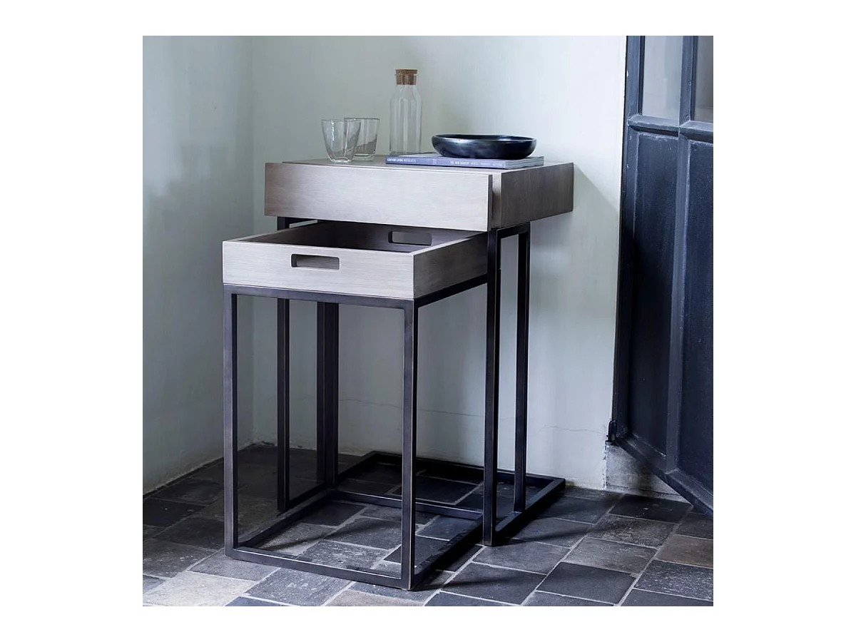 Tables gigognes Bois Marron - Demeure Interior's