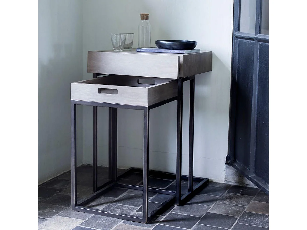 Tables gigognes Bois Marron - Demeure Interior's