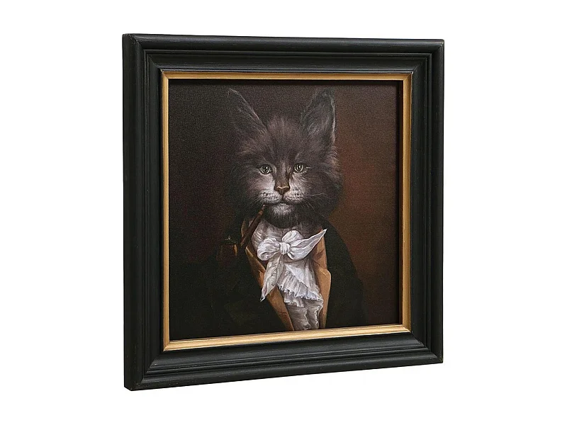 Portrait chat Bois Multicolore - Chic Interior's