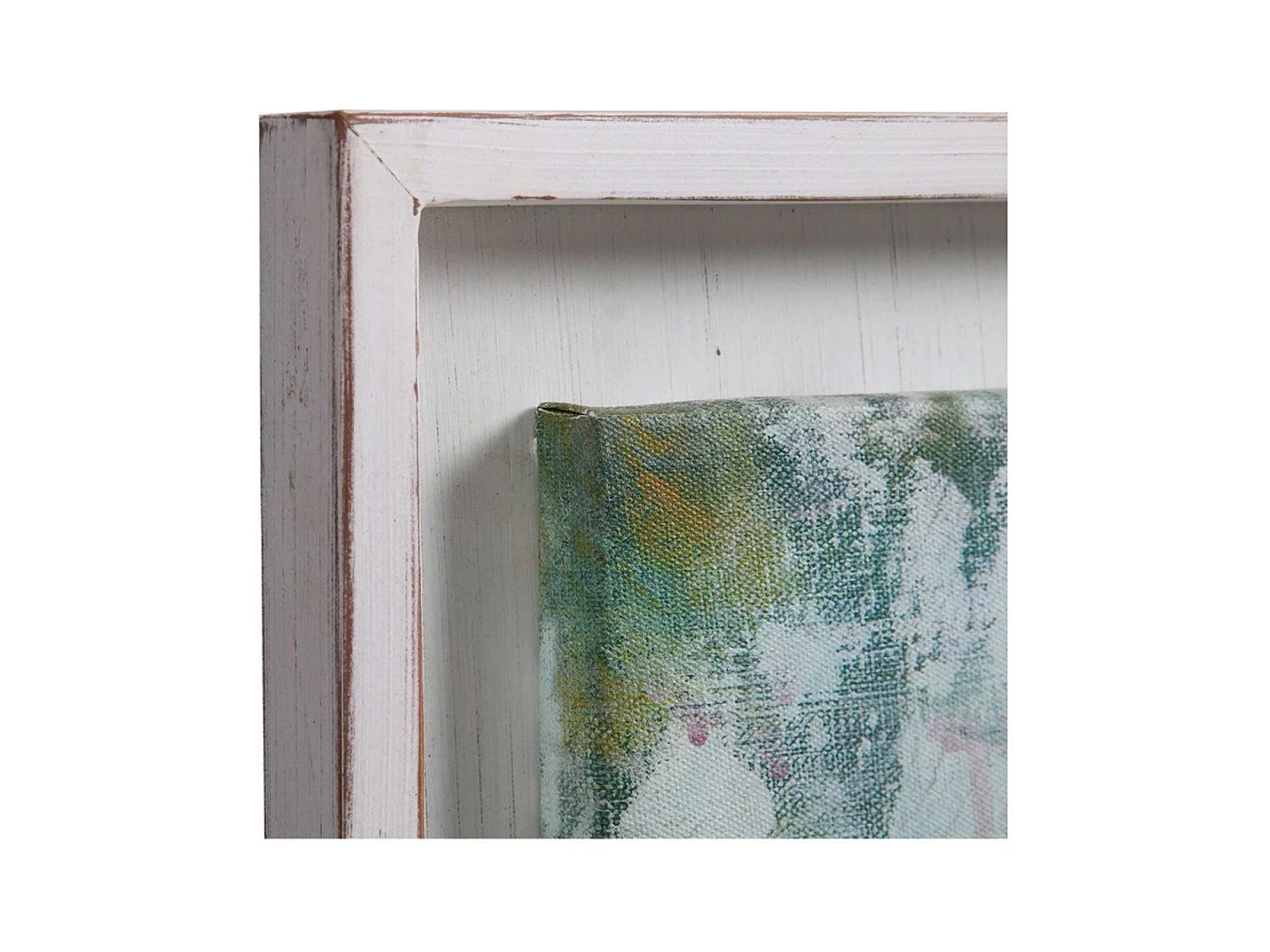 Tableau peinture à l'huile motif fleurs Bois Blanc - Charme Interior's