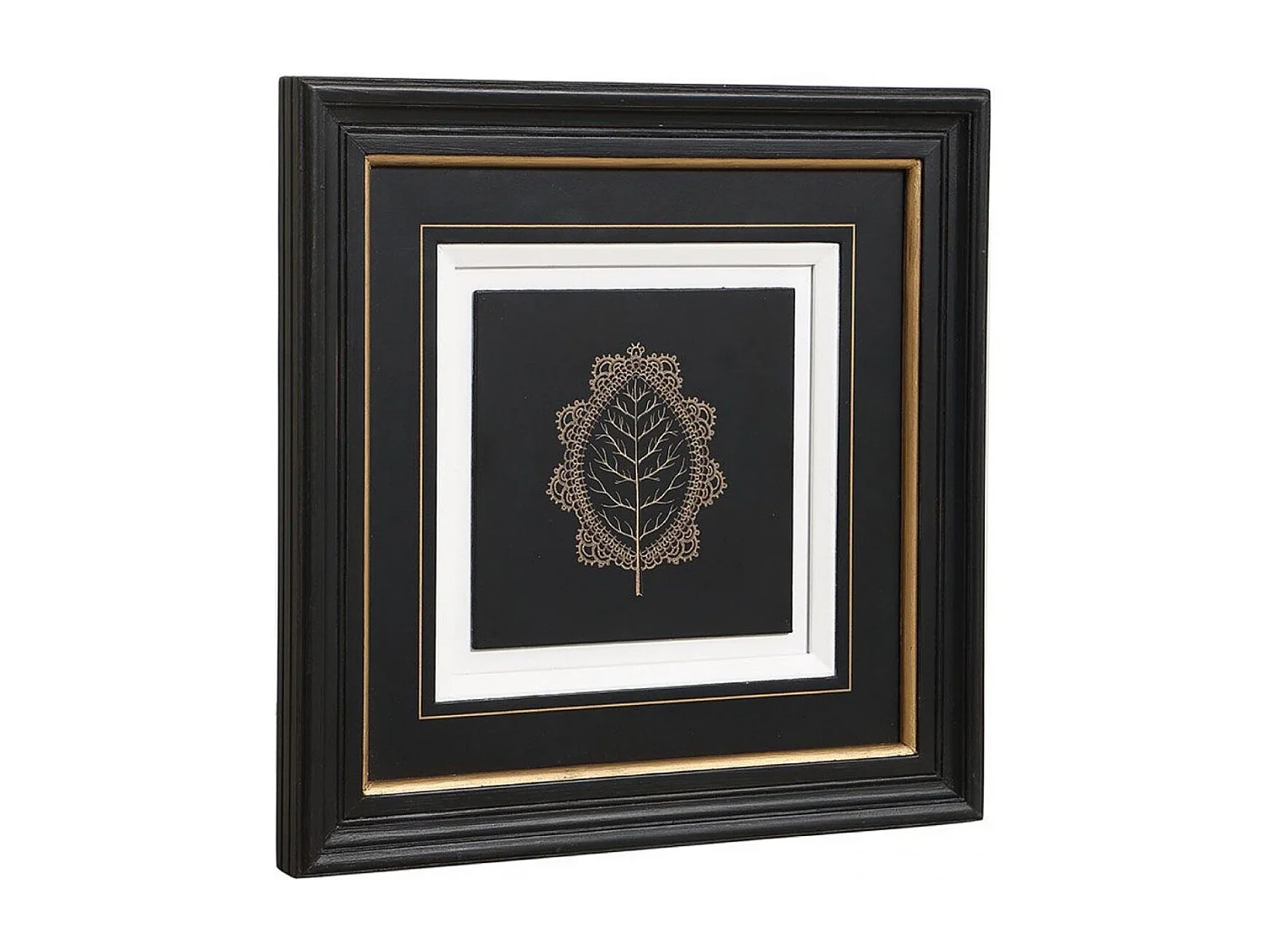 Gravure insecte (set de 4) Bois Noir - Chic Interior's