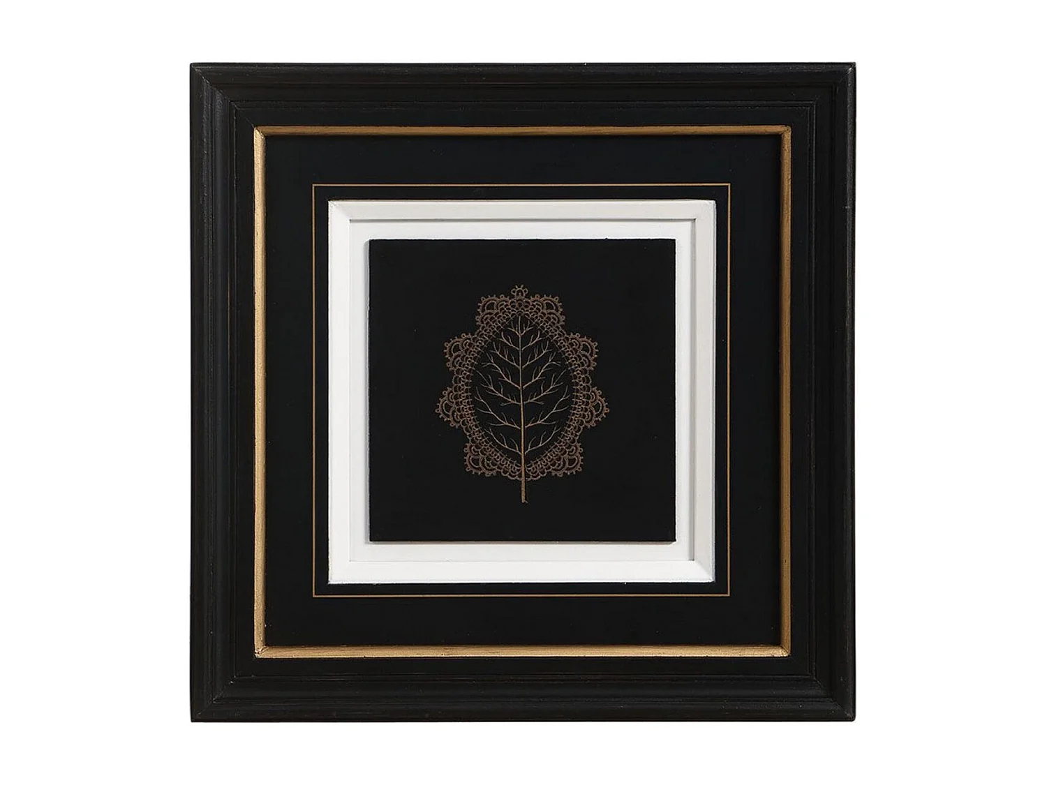 Gravure insecte (set de 4) Bois Noir - Chic Interior's