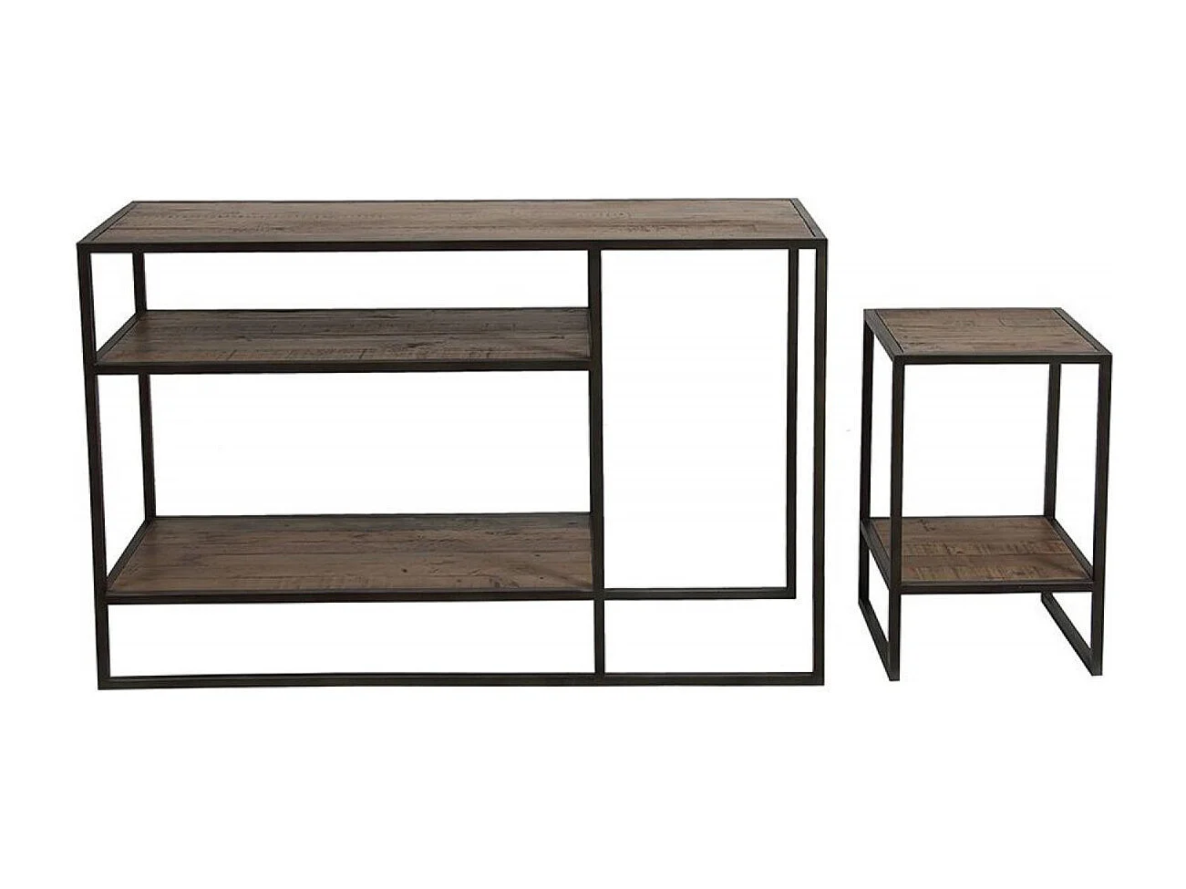 Console avec bout de canapé gigogne Bois Marron - Manufacture Interior's