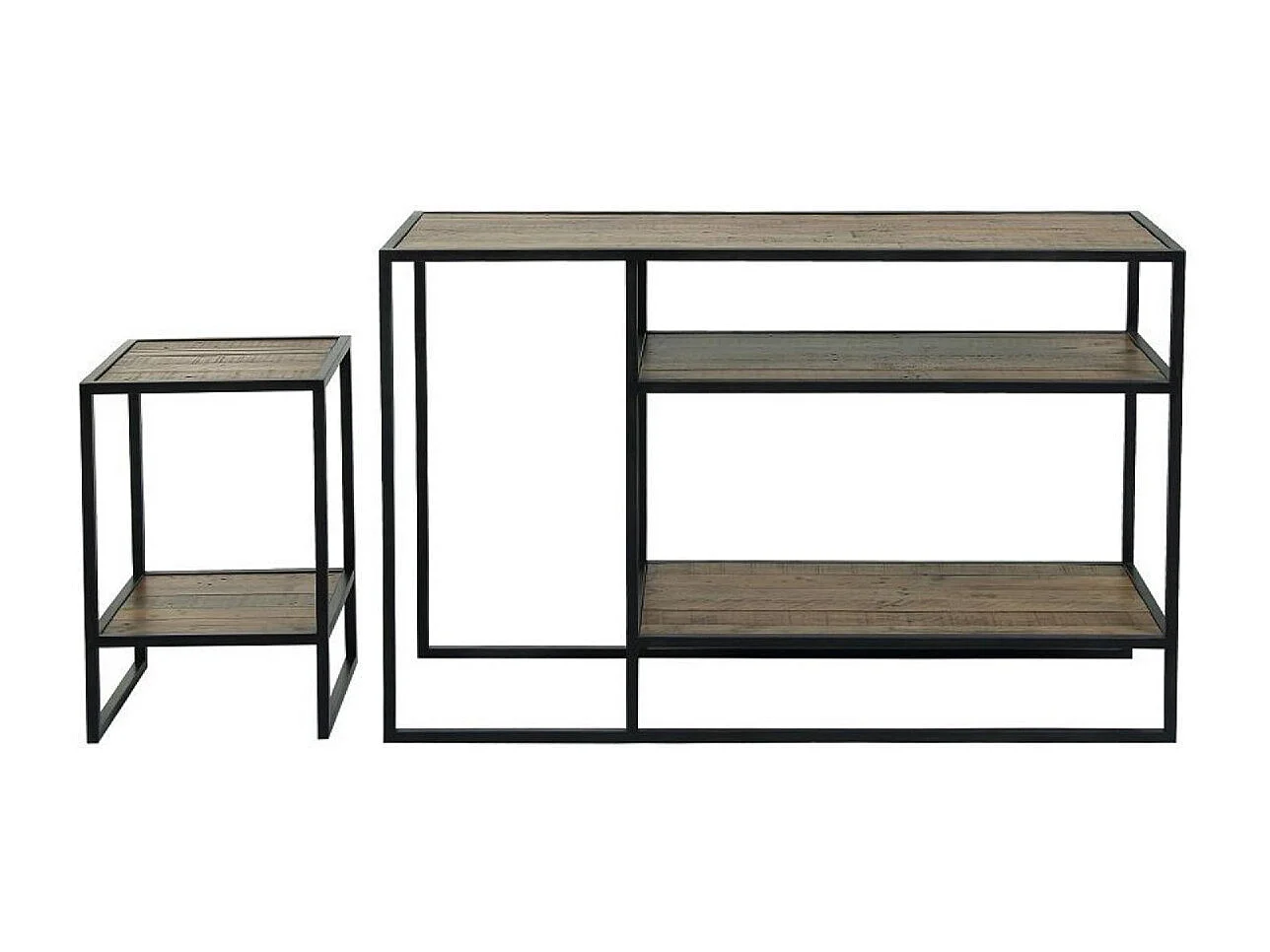 Console avec bout de canapé gigogne Bois Marron - Manufacture Interior's