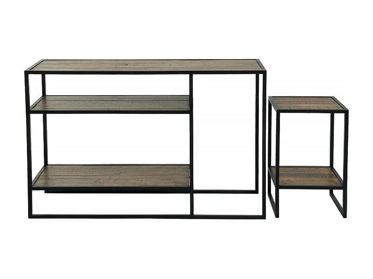 Console avec bout de canapé gigogne Bois Marron - Manufacture Interior's